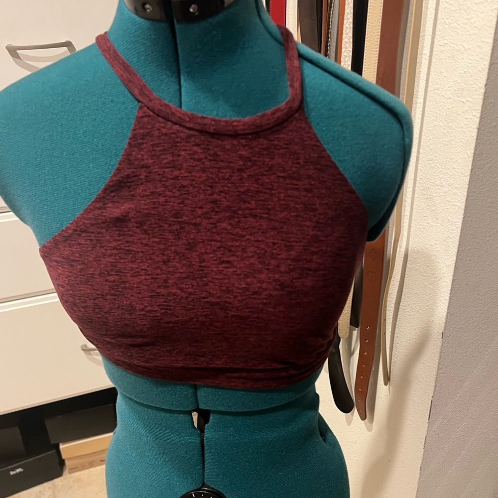 Chic Maroon Halter Crop Top